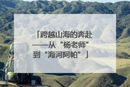 跨越山海的奔赴——从“杨老师”到“海河阿帕”