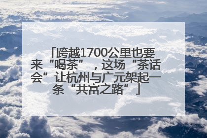 跨越1700公里也要来“喝茶”，这场“茶话会”让杭州与广元架起一条“共富之路”