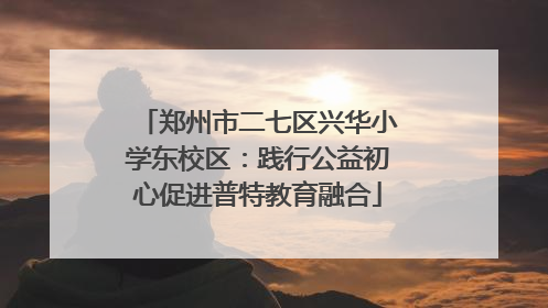 郑州市二七区兴华小学东校区：践行公益初心促进普特教育融合