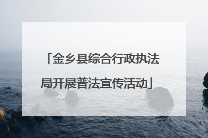 金乡县综合行政执法局开展普法宣传活动