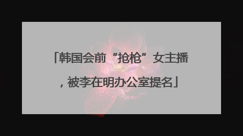 韩国会前“抢枪”女主播，被李在明办公室提名
