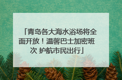 青岛各大海水浴场将全面开放！温馨巴士加密班次 护航市民出行