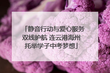 静音行动与爱心服务双线护航 连云港海州托举学子中考梦想