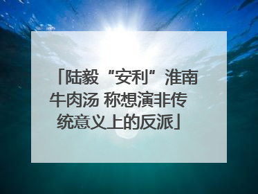 陆毅“安利”淮南牛肉汤 称想演非传统意义上的反派