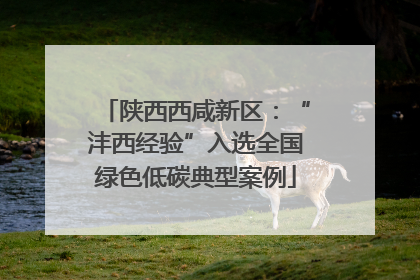 陕西西咸新区：“沣西经验”入选全国绿色低碳典型案例