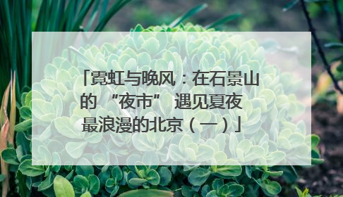 霓虹与晚风：在石景山的 “夜市” 遇见夏夜最浪漫的北京（一）