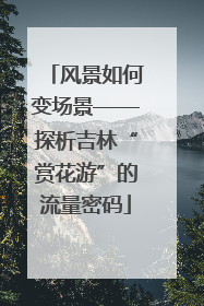 风景如何变场景——探析吉林“赏花游”的流量密码