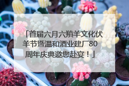 首届六月六羵羊文化伏羊节暨温和酒业建厂80周年庆典邀您赴宴！