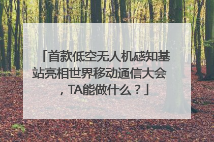 首款低空无人机感知基站亮相世界移动通信大会，TA能做什么？