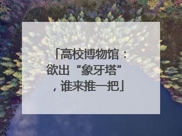高校博物馆：欲出“象牙塔”，谁来推一把
