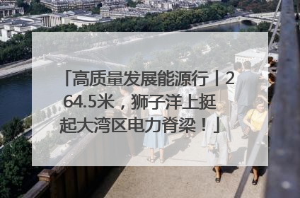 高质量发展能源行丨264.5米，狮子洋上挺起大湾区电力脊梁！