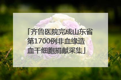 齐鲁医院完成山东省第1700例非血缘造血干细胞捐献采集
