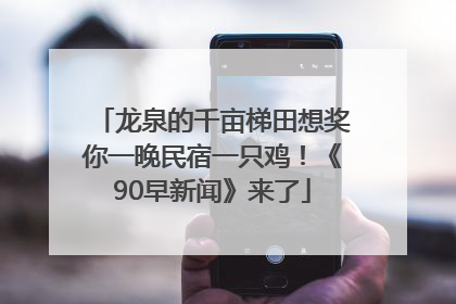 龙泉的千亩梯田想奖你一晚民宿一只鸡！《90早新闻》来了