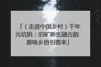 （走进中国乡村）千年元坑镇：旧矿新生融古韵 原味乡俗引客来