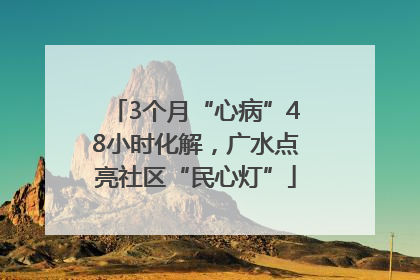 3个月“心病”48小时化解,广水点亮社区“民心灯”