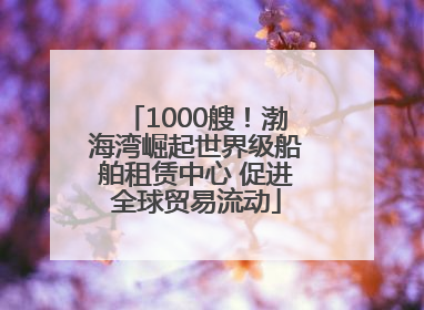 1000艘！渤海湾崛起世界级船舶租赁中心 促进全球贸易流动