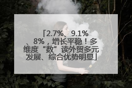 2.7%、9.1%、8%，增长平稳！多维度“数”读外贸多元发展、综合优势明显