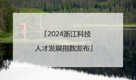 2024浙江科技人才发展指数发布