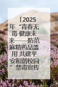 2025年“青春无毒·健康未来——防范麻精药品滥用 共建平安和谐校园”禁毒宣传专题活动在咸宁举行