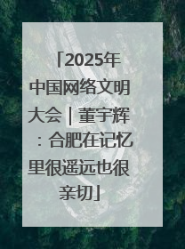 2025年中国网络文明大会｜董宇辉：合肥在记忆里很遥远也很亲切