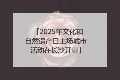 2025年文化和自然遗产日主场城市活动在长沙开幕