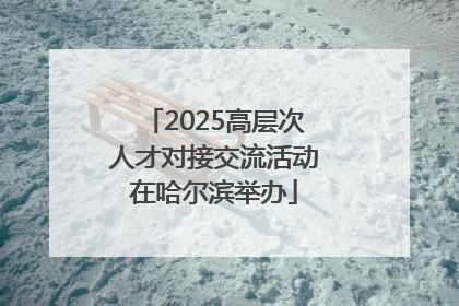 2025高层次人才对接交流活动在哈尔滨举办