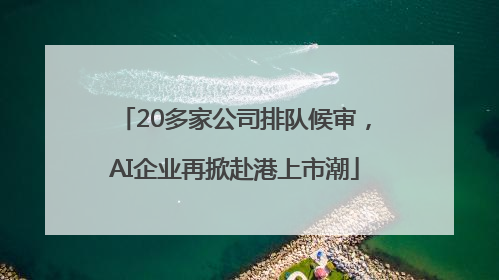 20多家公司排队候审，AI企业再掀赴港上市潮