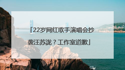 22岁网红歌手演唱会抄袭汪苏泷？工作室道歉
