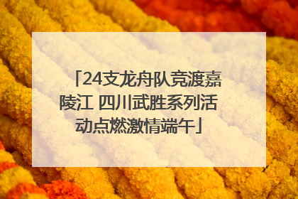 24支龙舟队竞渡嘉陵江 四川武胜系列活动点燃激情端午