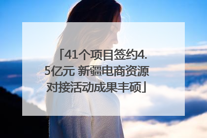 41个项目签约4.5亿元 新疆电商资源对接活动成果丰硕